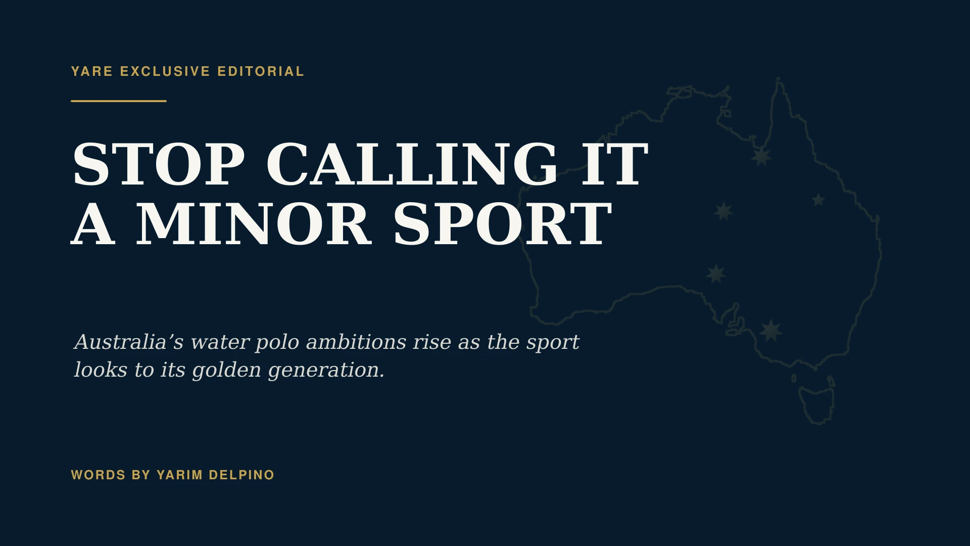 Stop Calling It a Minor Sport